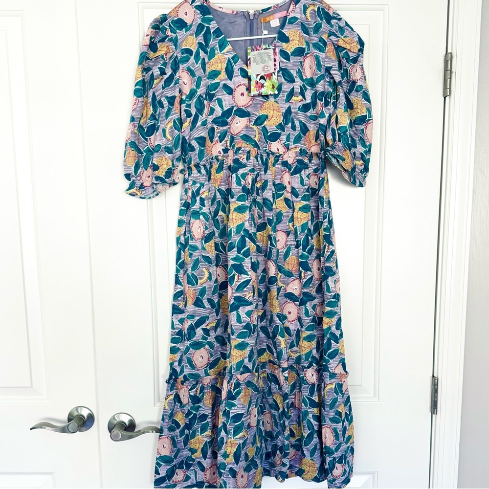 NWT Briton Court Fruit and Leaves Dress XS